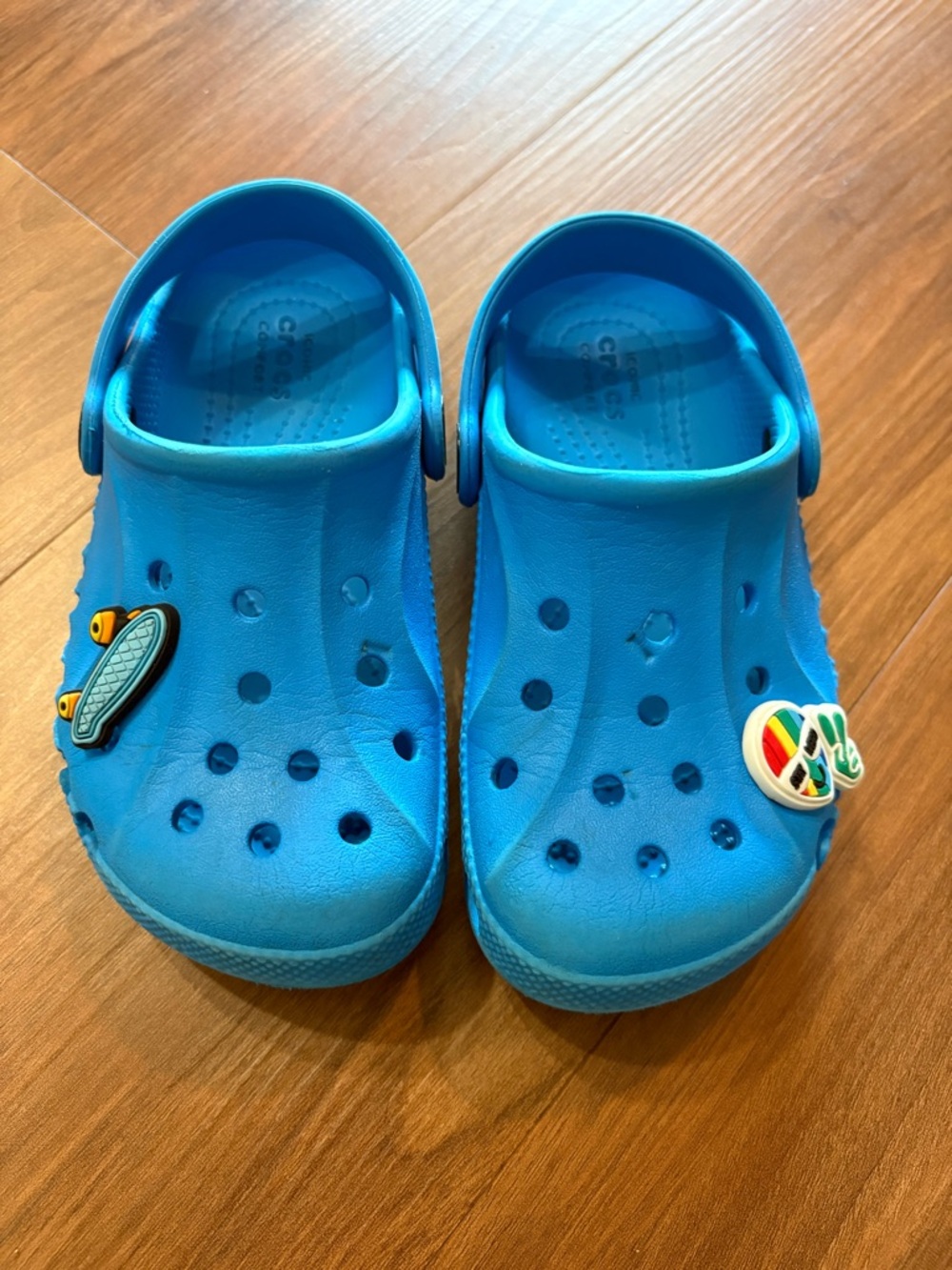 CROCS Kids Bright Blue Classic Clog with Fun Charms